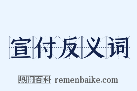宣付反义词是什么意思的图片